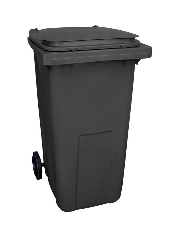 Сміттєвий бак CONTENUR пластиковий темно-сірий 240л